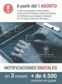 Notificaciones digitales: en tres meses, más de 4.500 cédulas sin papel