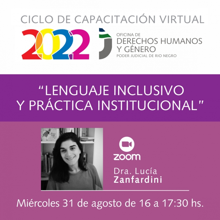 Videoconferencia sobre Lenguaje inclusivo y práctica institucional