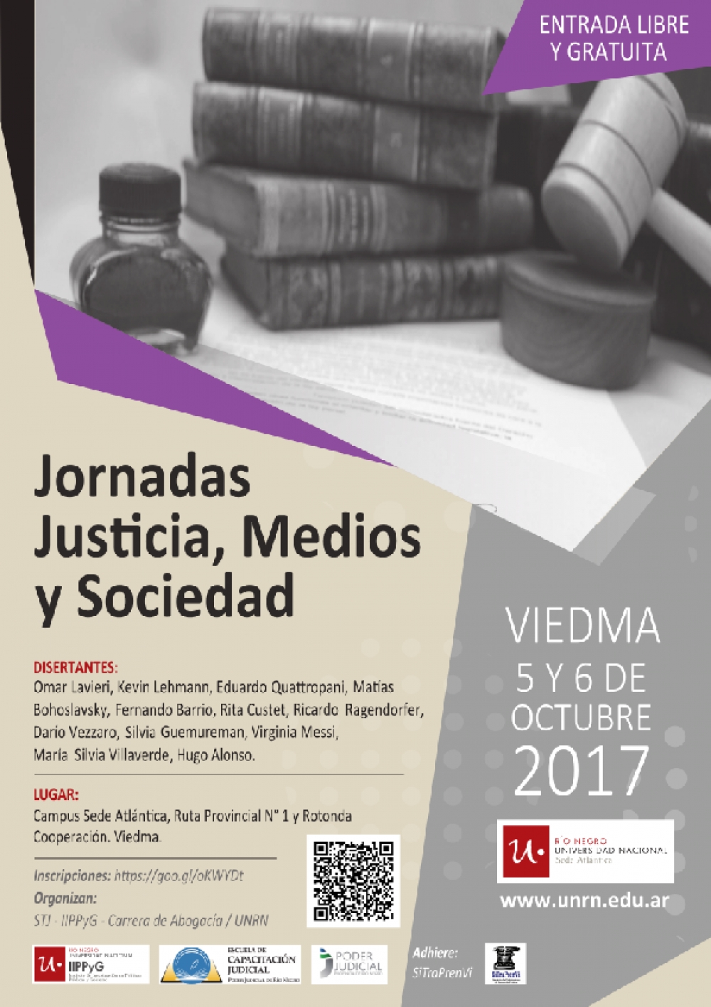 Jornadas “Justicia, Medios y Sociedad” en la UNRN