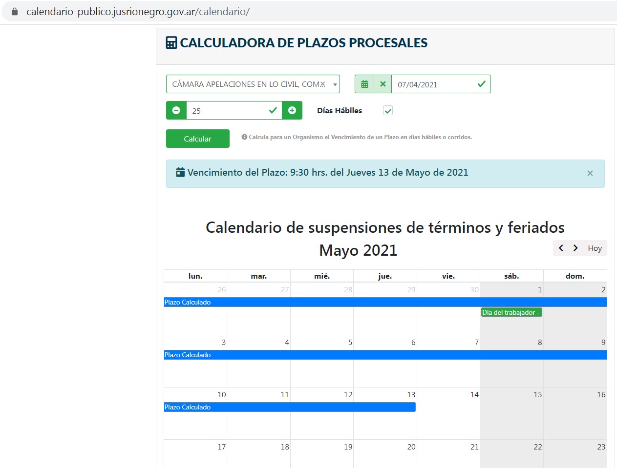 06CalculadoraPlazosProcesales